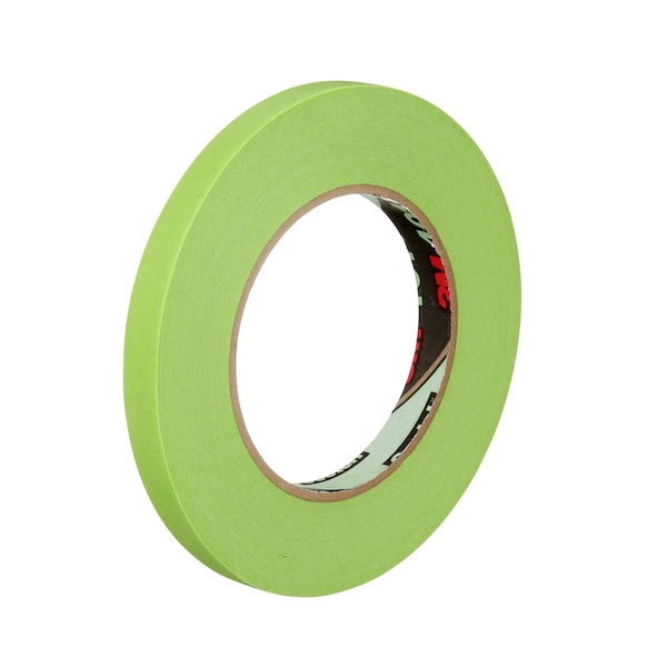 Masking Tape, 1/2x60 yd., PK48, 1/2" W x 60 yds. L, Green, 48 PK